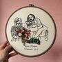 Personalised Embroidered Couples Wedding Portrait, thumbnail 3 of 12