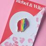 Lgbtq+ Pride Fist Enamel Pin Badge, thumbnail 1 of 4