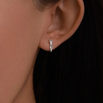Mother Earth / Neolithic Goddess / Fertility Goddess Stud Earrings In Sterling Silver, 3 of 12