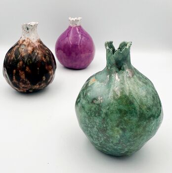 Handmade Ceramic Pomegranate Purple, 9 of 9