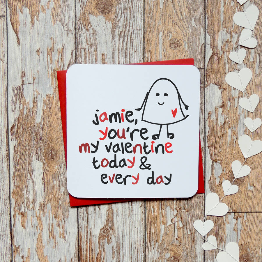 My Valentine Every Day Personalised Card By Parsy Card Co ...