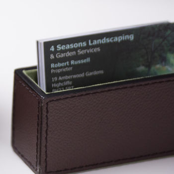 Leather Business Card Holder Brown, 2 of 5