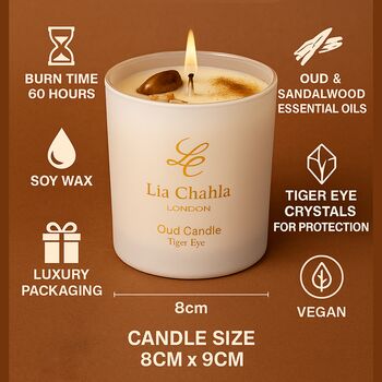 Valentine's Gift Onyx Ritual Hamper For Men – Luxury Crystal Candle, Aromatherapy Bracelet, Orange Blossom Crystal Soap, 8 of 10