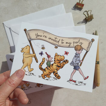 Winnie Ready To Write Banner Invitations And Envelopes, 11 of 11