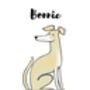 Greyhound Personalised Dog Name And Personality Print, thumbnail 2 of 5