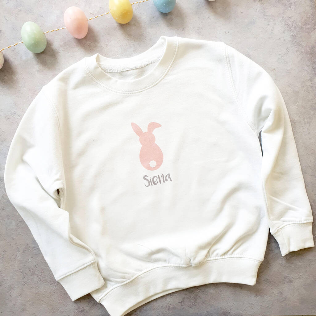 his bunny sweater