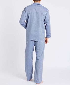 Men's Pyjamas Garrison Blue Herringbone By BRITISH BOXERS