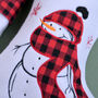 Personalised Tartan White Stocking With Reindeer, thumbnail 3 of 8