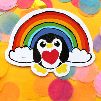 Rainbow Penguin Pick Me Up Letter Box Gift Set, 3 of 5