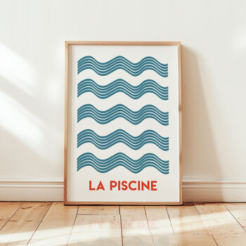 La Piscine Giclée Retro Art Print, 2 of 2