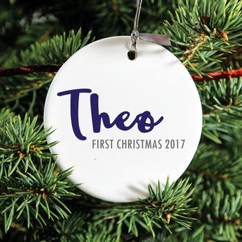 Personalised Baby's First Christmas Name Decoration, 4 of 5