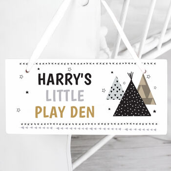 Personalised Wigwam Kids Bedroom Sign, 3 of 4