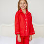 Personalised Matching Family Red Classic Christmas Cotton Pyjamas, thumbnail 7 of 8