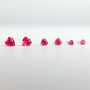 Sterling Silver Hot Pink Crystal Heart Stud Earrings, thumbnail 1 of 5