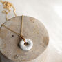 Howlite Disc Pendant Necklace, thumbnail 2 of 5