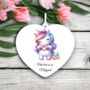 Personalised Cute Unicorn Love Heart Hand, thumbnail 1 of 2