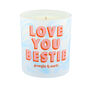 Personalised Bestie Scented Natural Wax Candle, thumbnail 3 of 7