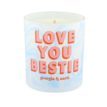 Personalised Bestie Scented Natural Wax Candle, 3 of 7