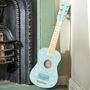 Personalised Pastel Blue Engraved Starry Toy Guitar, thumbnail 3 of 4