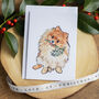 Pomeranian Christmas Card, thumbnail 1 of 7