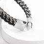 Personalised Woven Leather And Stainless Steel Bracelet, thumbnail 5 of 10