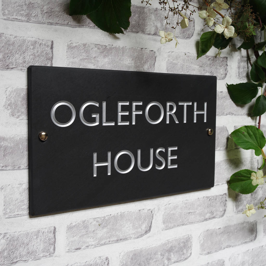 Slate House Sign Size, Style, And Colour Options, 1 of 11