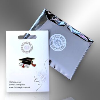 Mortarboard And Scroll Academic University Graduation Enamel Pin, 6 of 9