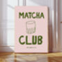 Matcha Club Drink Art Print, thumbnail 1 of 3