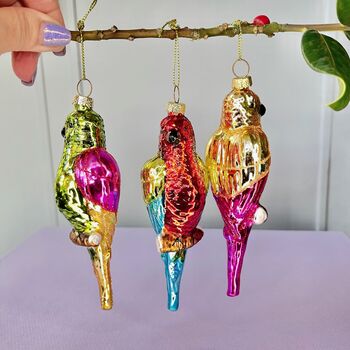 Colourful Glass Parrot Decoration, 3 of 3