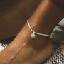 Terra Recycled Silver Rope Chain Anklet, thumbnail 1 of 8