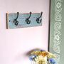 Farrow And Ball Oval Room Distressed Wooden Wall Rack, thumbnail 1 of 2
