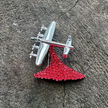 Lancaster Bomber Poppy Brooch, 4 of 6