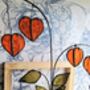 Chinese Lantern Stained Glass Plant Stem, thumbnail 7 of 7