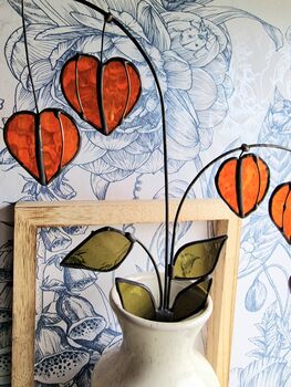 Chinese Lantern Stained Glass Plant Stem, 7 of 7