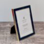 Isaac Jacobs Navy And Gold Tone Border Larger Photo Frame, thumbnail 1 of 3