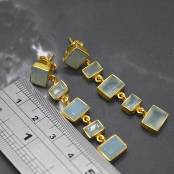 Orange Carnelian Earrings Or Aqua Chalcedony Earrings, 11 of 12