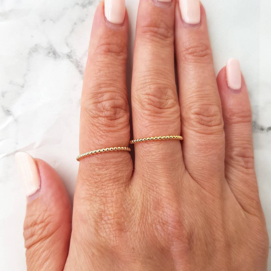 gold stacking rings by misskukie | notonthehighstreet.com