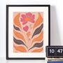 Flower And Heart Illustration Art Print, thumbnail 3 of 3