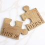 Personalised His And Hers Jigsaw Piece, thumbnail 1 of 5