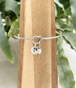 Personalised Knot Bangle | Maid Of Honour Gift, 3 of 12