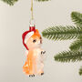 G Decor Glass Ginger Cat Christmas Tree Ornament, thumbnail 2 of 4