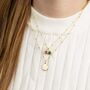 Personalised December Birthstone Necklace In Gold Plated Silver, thumbnail 2 of 12