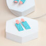 Frosted Clay Drop Earrings, thumbnail 3 of 6