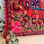 Hand Embroidered Elephant Cushion Cover, thumbnail 7 of 10
