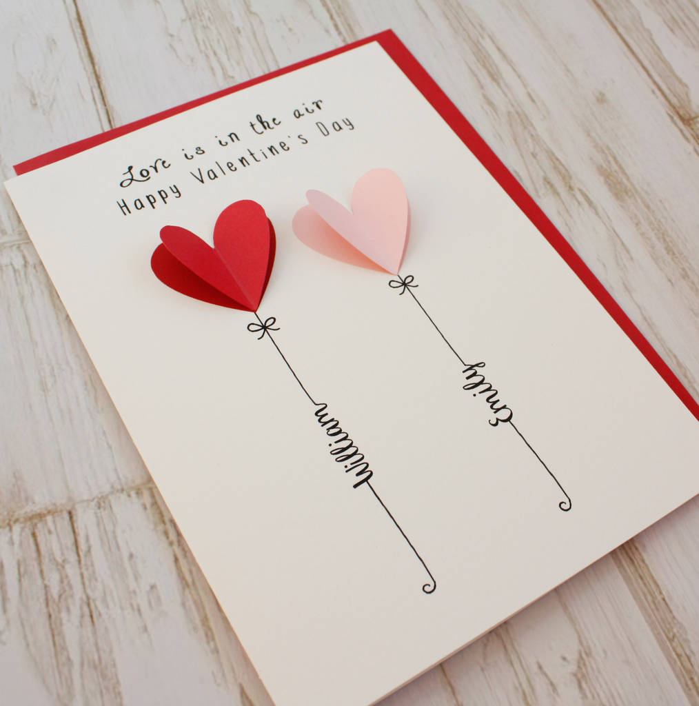 Personalised 3D Valentine's Day Card By The Little Paper Company ...