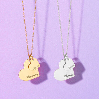 Mum And Me Personalised Heart Necklace, 3 of 9
