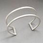 Minimalist Recycled Silver Cuff, thumbnail 2 of 5