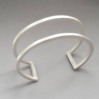 Minimalist Recycled Silver Cuff, 2 of 5