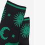 Women's Bamboo Socks Black Green Celestial, thumbnail 3 of 3