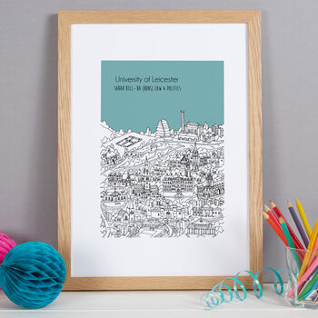 Personalised Leicester Graduation Print Gift, 5 of 9